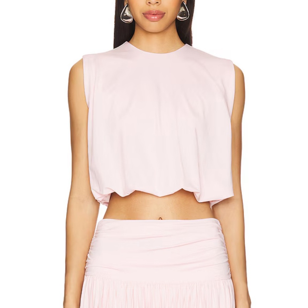Pink Sleeveless Crop Top